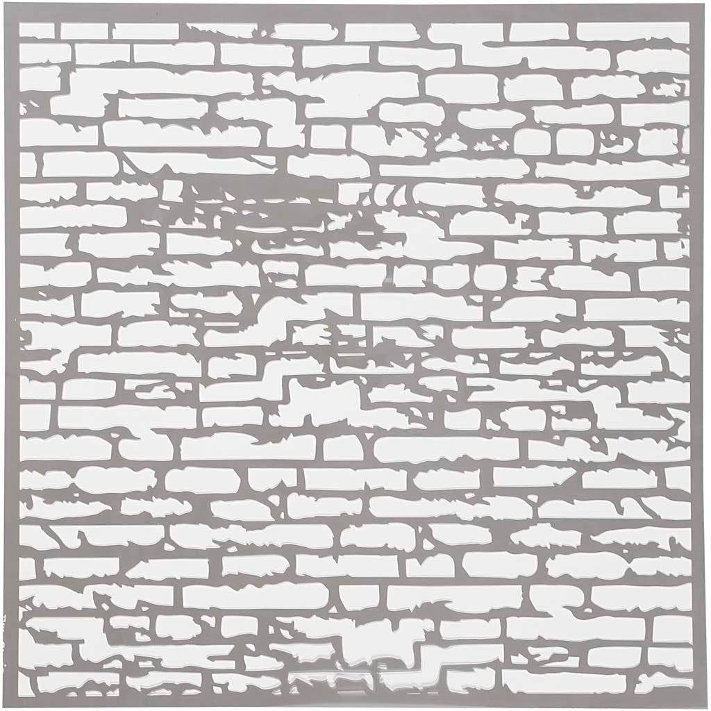 Sjablong - Murstein, 30,5x30,5cm