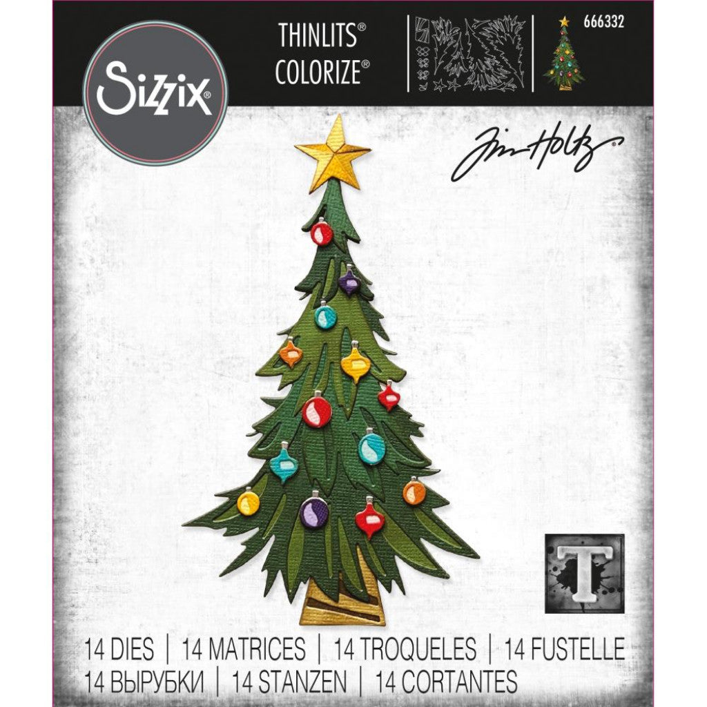 Sizzix Thinlits Dies By Tim Holtz 14stk - Trim A Tree Colorize