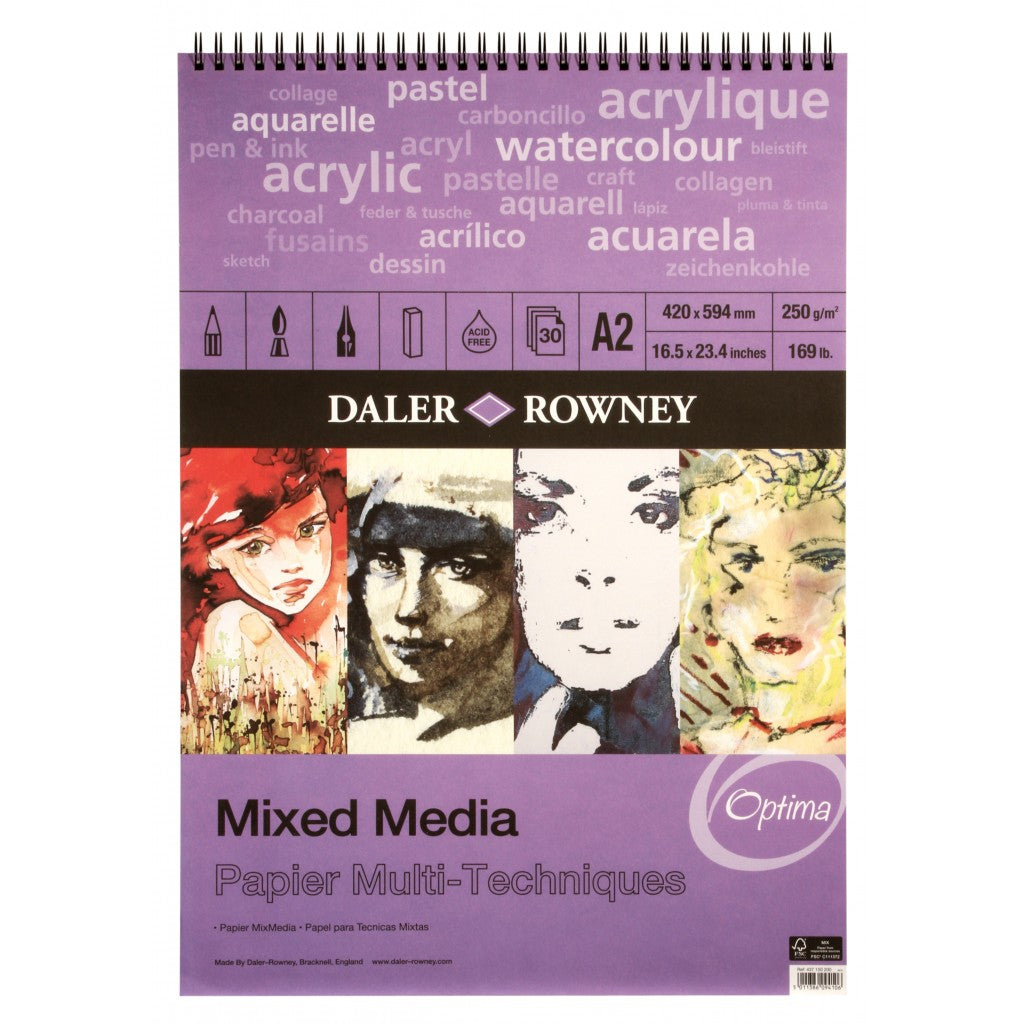 Daler Rowney - Optima Mixed Media 250g, 30ark, A2