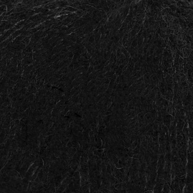 Brushed Alpaca Silk Uni - 16 Sort - HobbyHimmelen