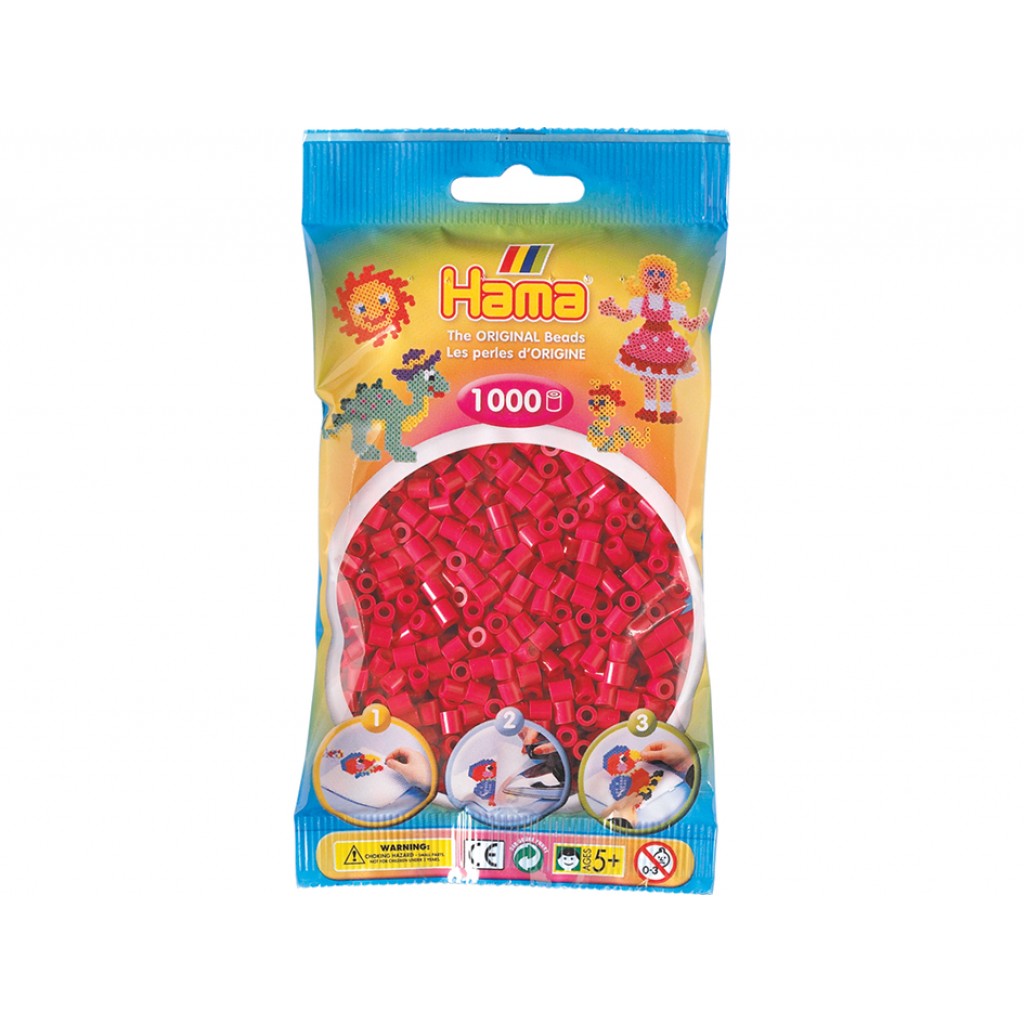 Hama Midi, 1000stk - 29 Mørk Rosa