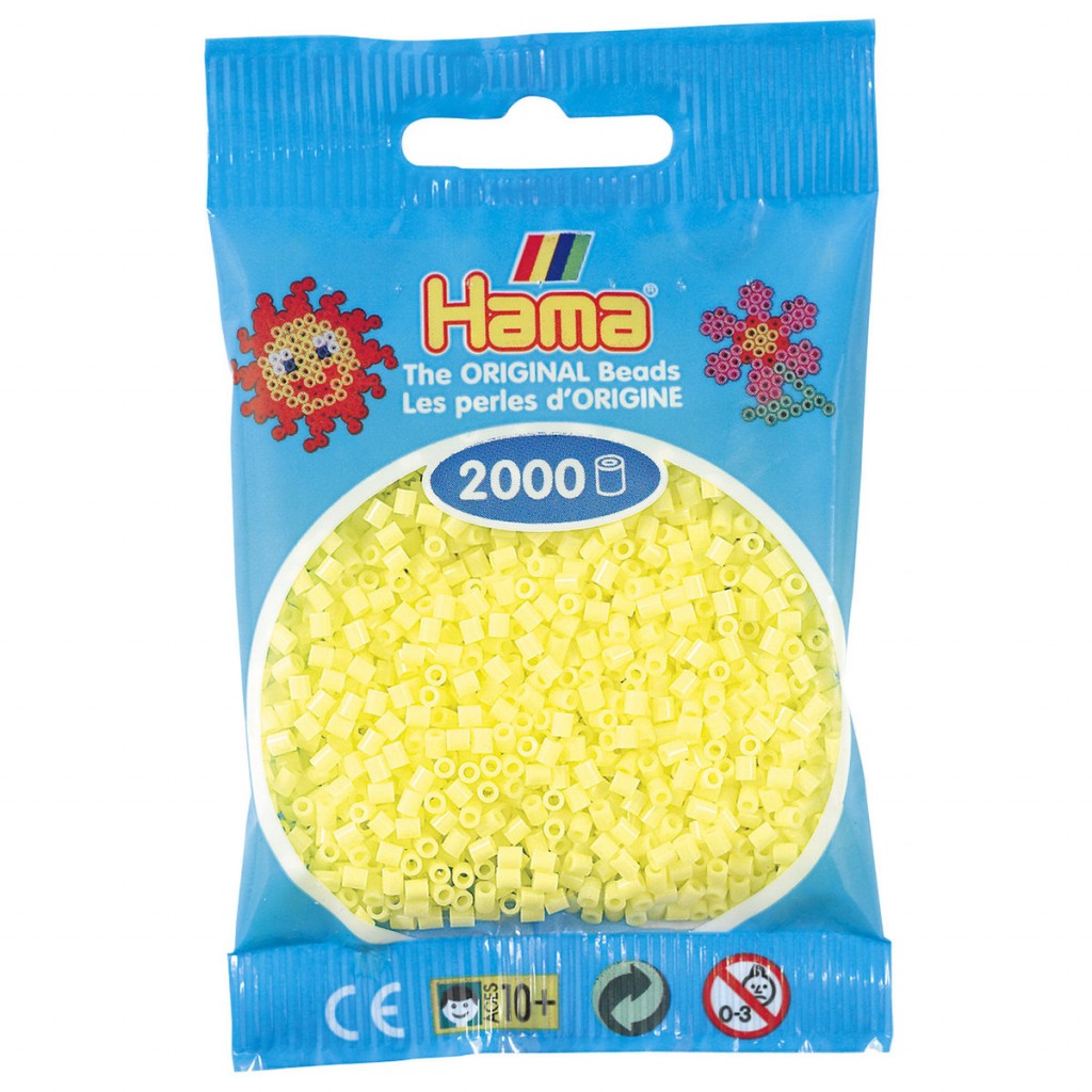 Hama Mini 2000stk - 43 Pastell gul