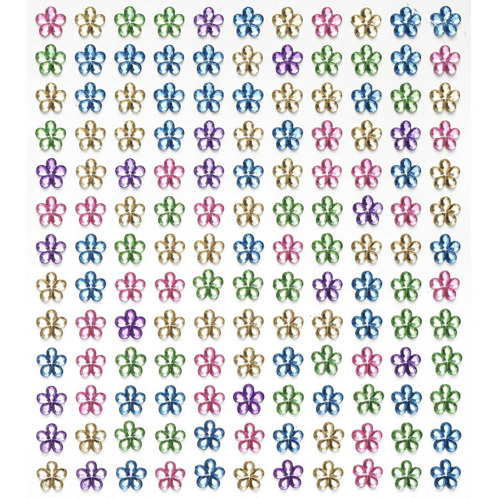 Rhinestone Blomster Pastell