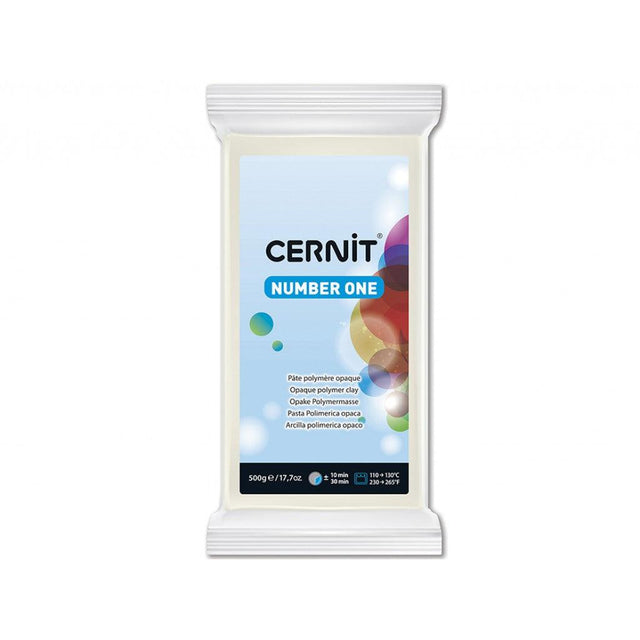 Cernit Number One 500g - 027 Hvit opak - HobbyHimmelen
