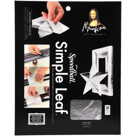 Bladsølv - Simple Leaf - på vokspapir - (13,9cm x 13,9cm) 5.5"X5.5" 18/Pkg-Silver - HobbyHimmelen
