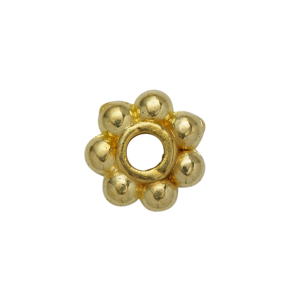 Mellomdel Blomst 3mm, 100stk - Gull