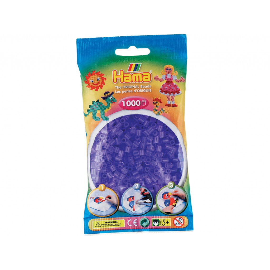 Hama Midi, 1000stk - 74 Transparent Lilla