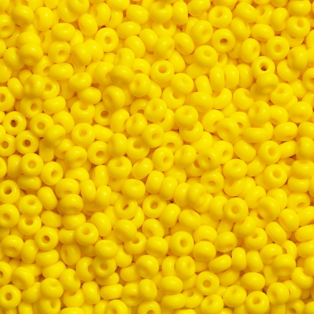 Rocaillesperle 6/0 - Gul Opak