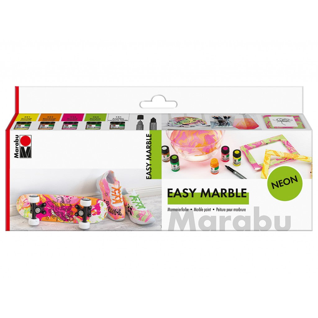 Marabu Easy Marble Sett - Neon