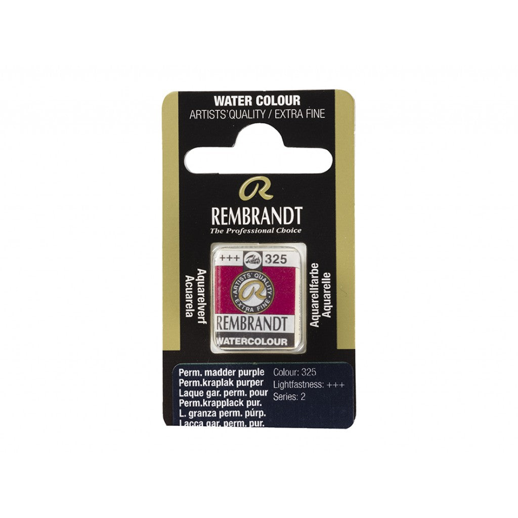 Rembrandt Akvarell Halfpan - Permanent Madder Purple 325