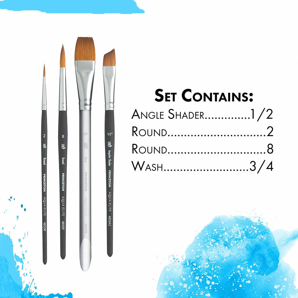 Princeton Aqua Elite Synthetic Mc Professional - 4-pakk