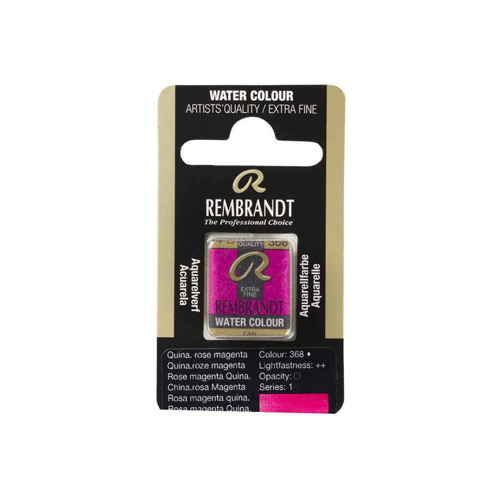 Rembrandt Akvarell Halfpan - Quinacridone Rose Magenta 368