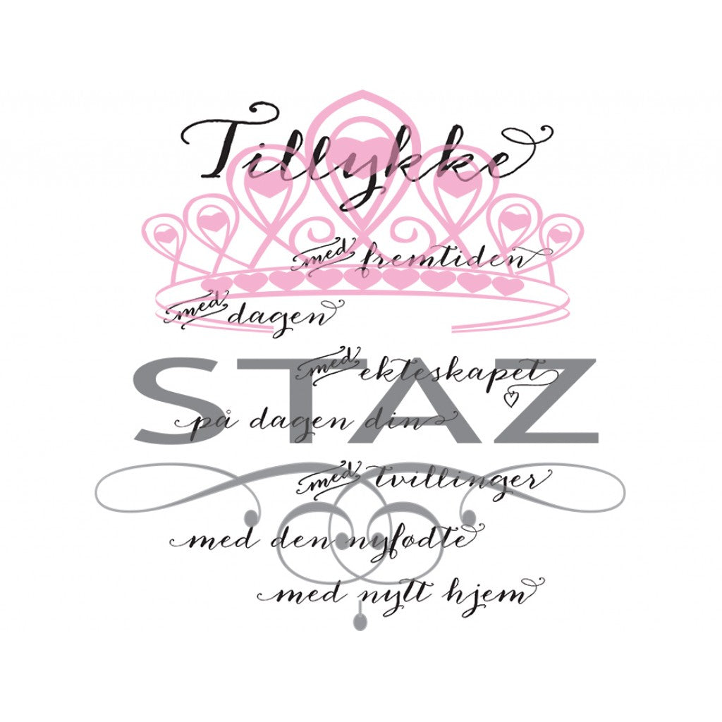 Staz Stempelsett - Til lykke med alt