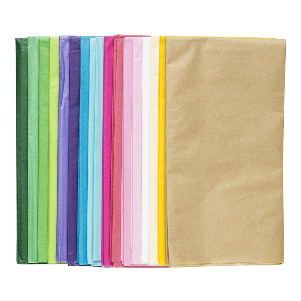 Silkepapir 50x70cm, 68stk - Vårfarger