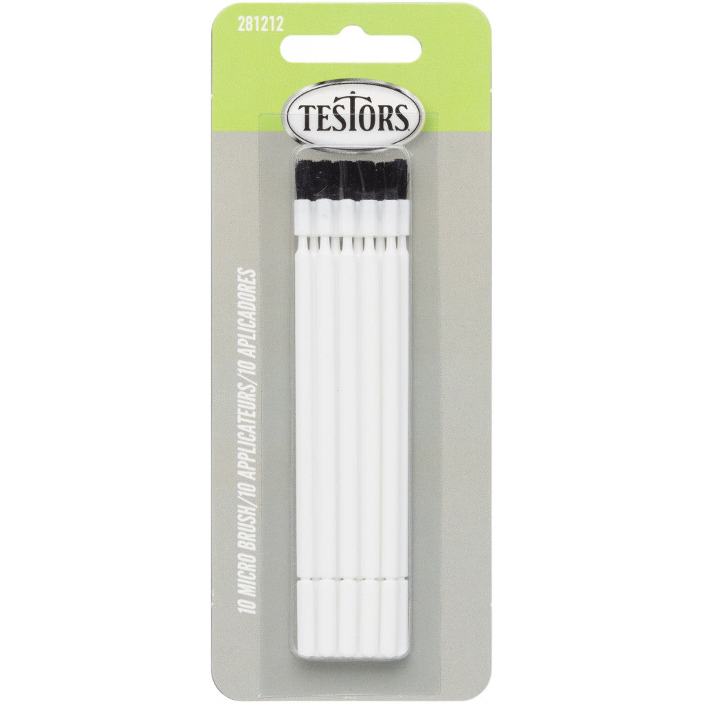 Testors Micro Brush Set, 10stk - Gray