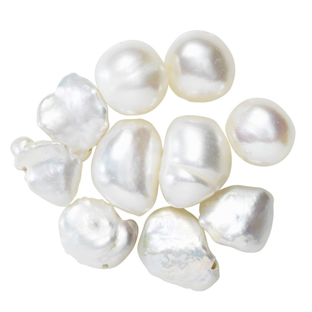 Ferskvannsperler 10stk - Natur Miks