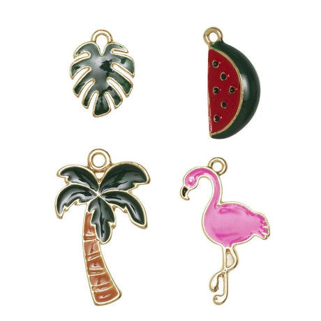 Anheng Flamingo/Palme 4 Stk. - HobbyHimmelen