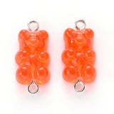 Gummy Bear Resin-Mellomledd, 25mm, 6stk - Red Hot