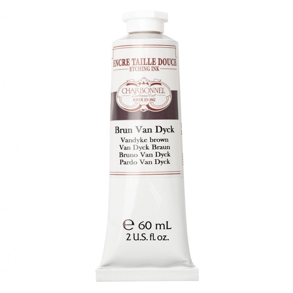 Charbonnel - Etching Ink 60ml - Van Dyck Brown - HobbyHimmelen
