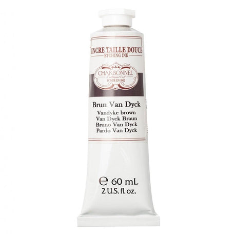 Charbonnel - Etching Ink 60ml - Van Dyck Brown - HobbyHimmelen