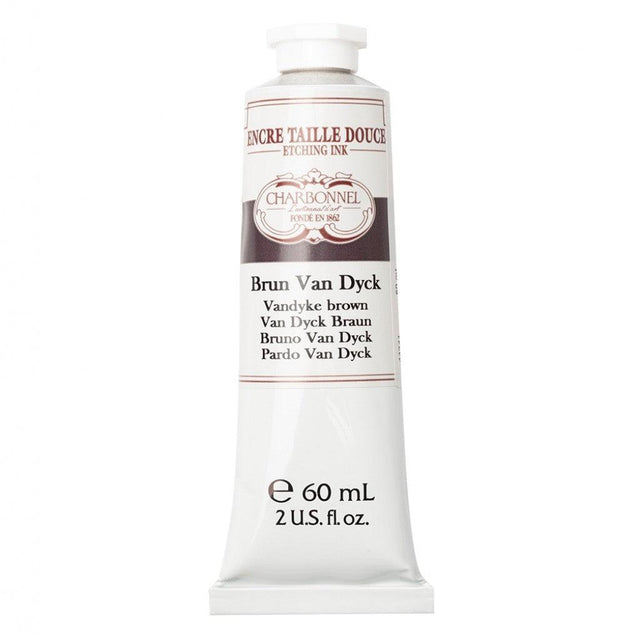 Charbonnel - Etching Ink 60ml - Van Dyck Brown - HobbyHimmelen