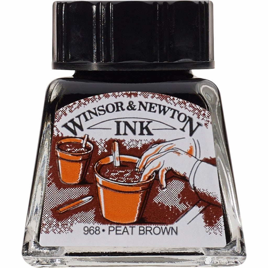 W&N - Drawing Ink 14ml - 469 Peat Brown