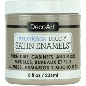 Americana - Decor Satin Enamels 236ml - Grey Taupe - HobbyHimmelen
