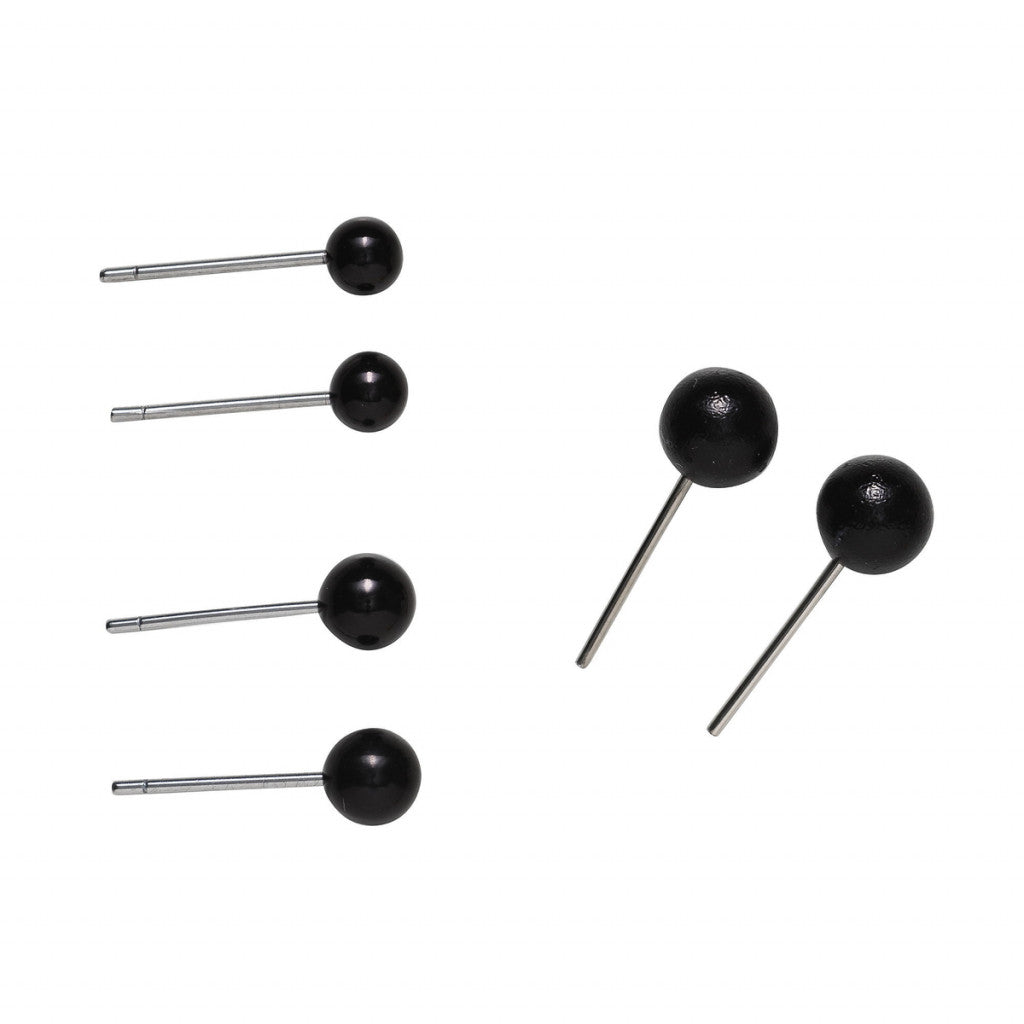 Øyne i tre Størrelser, 60stk - Svart