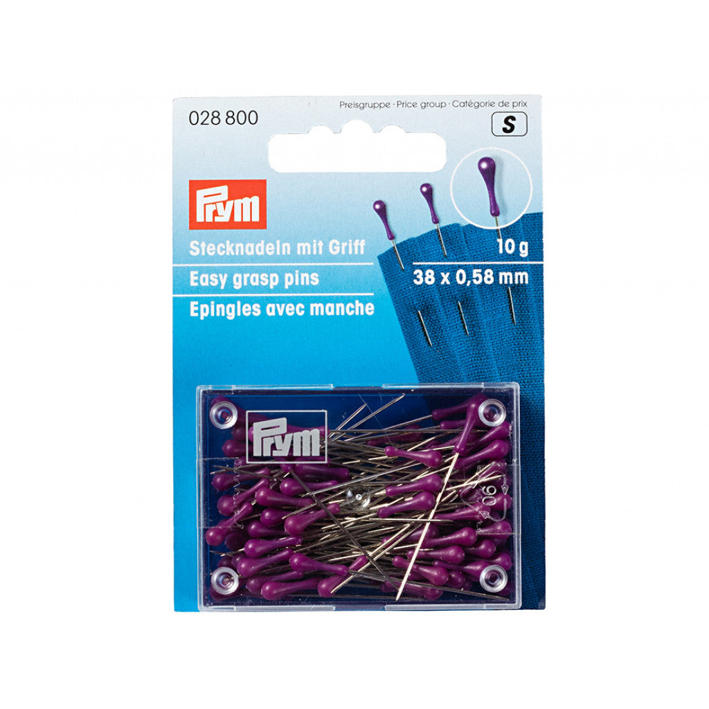 Prym Easy Grasp Knappenåler - 38mm lilla