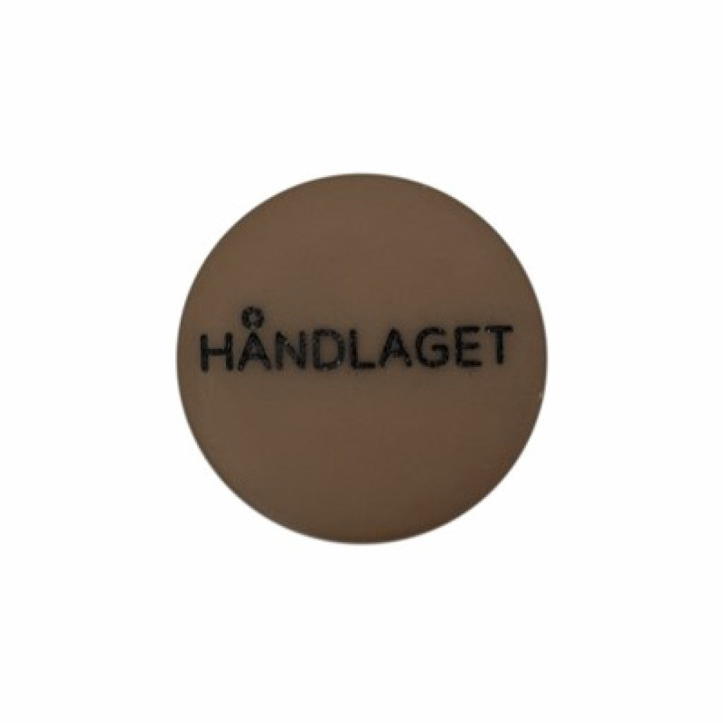 Knapp 15mm Brun - Håndlaget