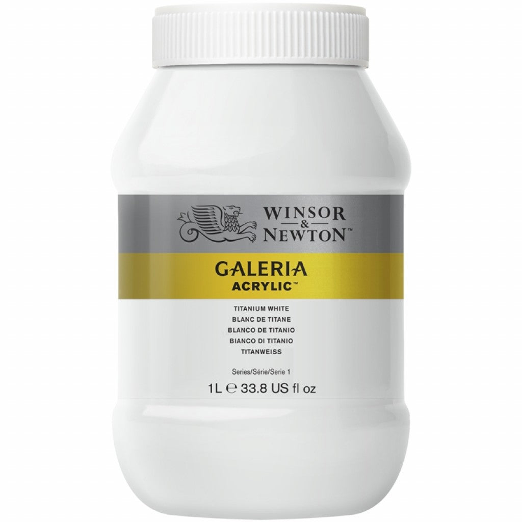 W&N - Galeria Acrylic 1000ml - 644 Titanium White 1 Liter