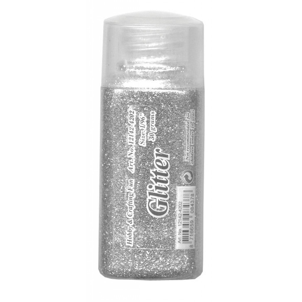 Glitter sølv 30gr