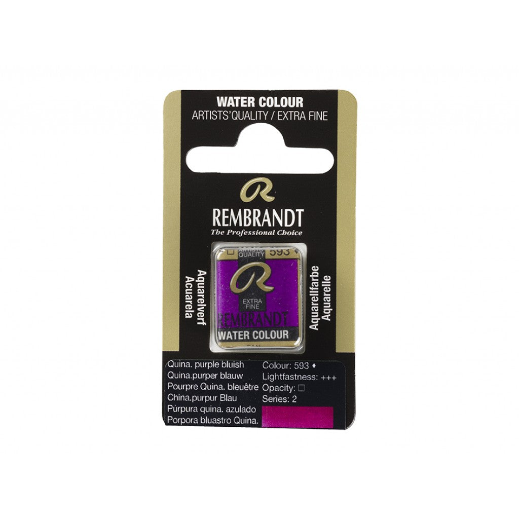 Rembrandt Akvarell Halfpan - Quinacridone Purple Bluish 593