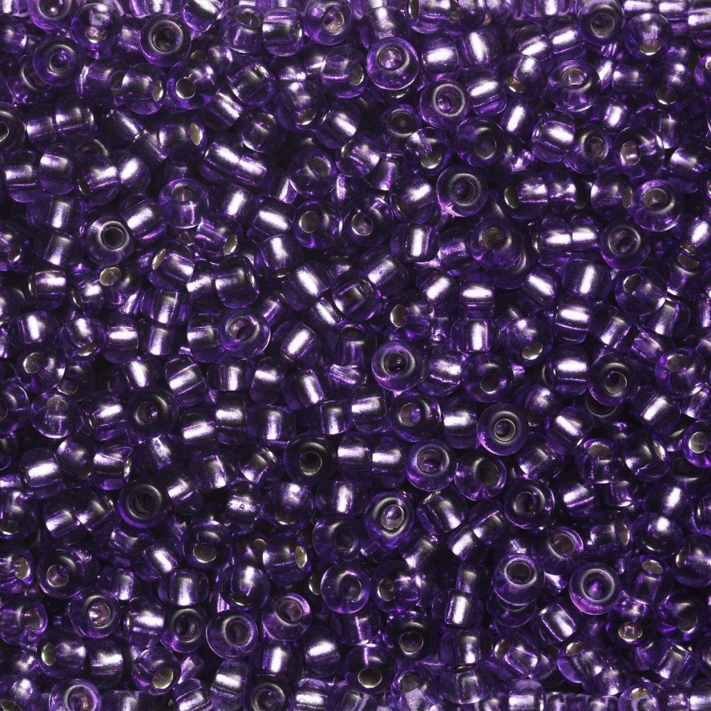 Rocaillesperle 9/0 - Lilla Halvtransparent