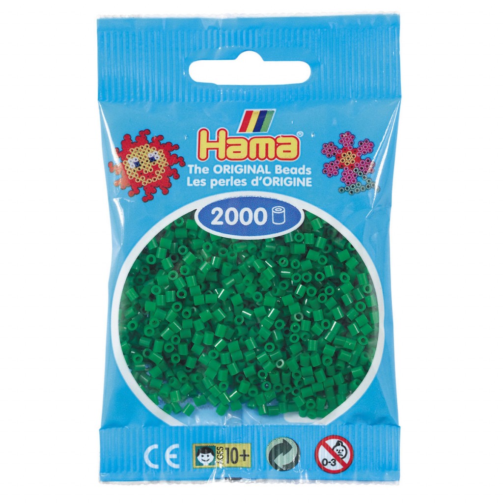 Hama Mini 2000stk - 10 Grønn