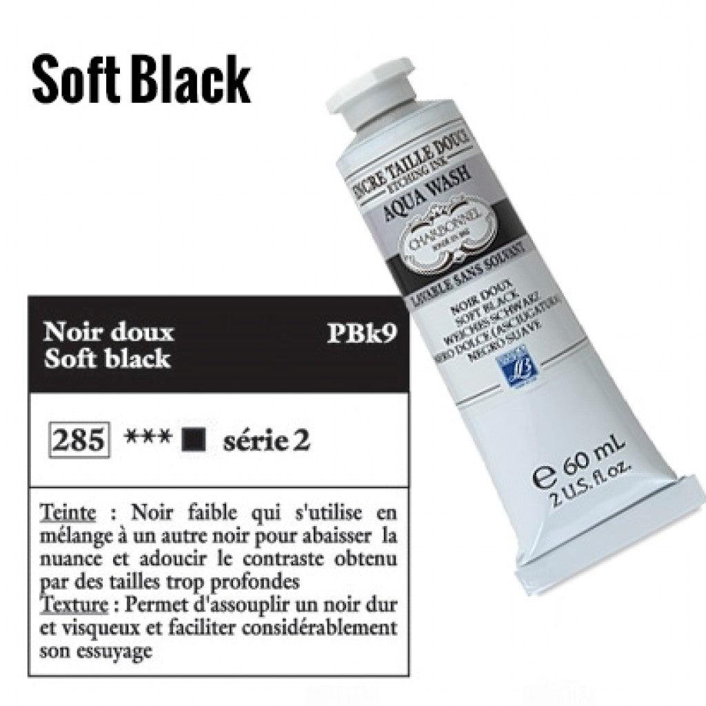 Charbonnel Aquawash trykkfarge - Soft Black (# 285) -  60ml - HobbyHimmelen