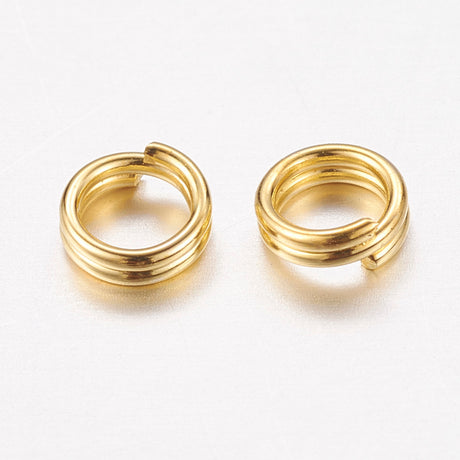 Splittringer 4mm, 10g (200stk) - Gull