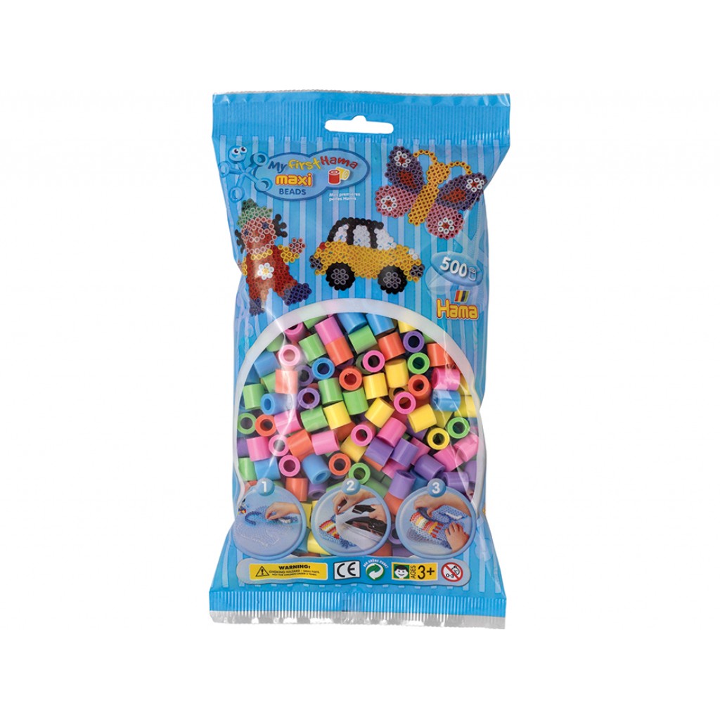 Hama Maxi - 500stk - Pastellmix