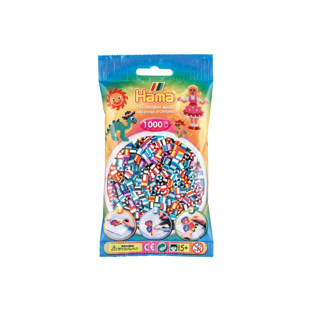 Hama Midi, 1000stk - 90 Mix Striper