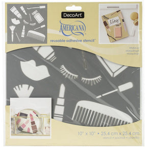 Americana Adhesive Stencil 10"X10"- Makeup - HobbyHimmelen