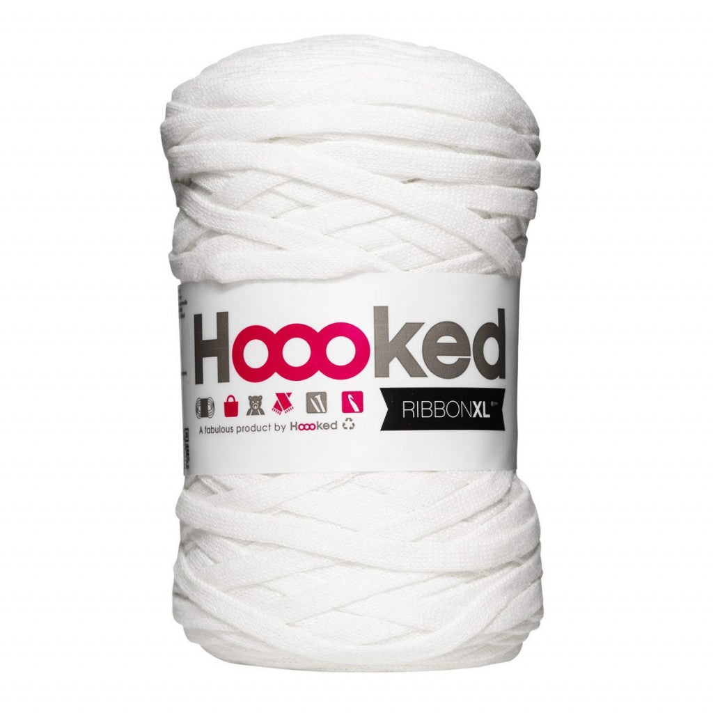 Hoooked Ribbon Xl Garn - Pearl White 250g