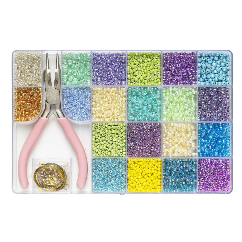 Seed Bead Sett med Tang/Tilbehør