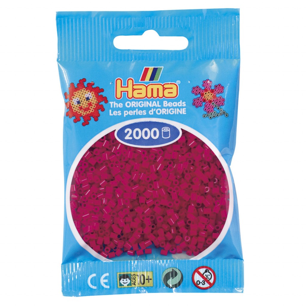 Hama Mini 2000stk - 29 Mørk rosa