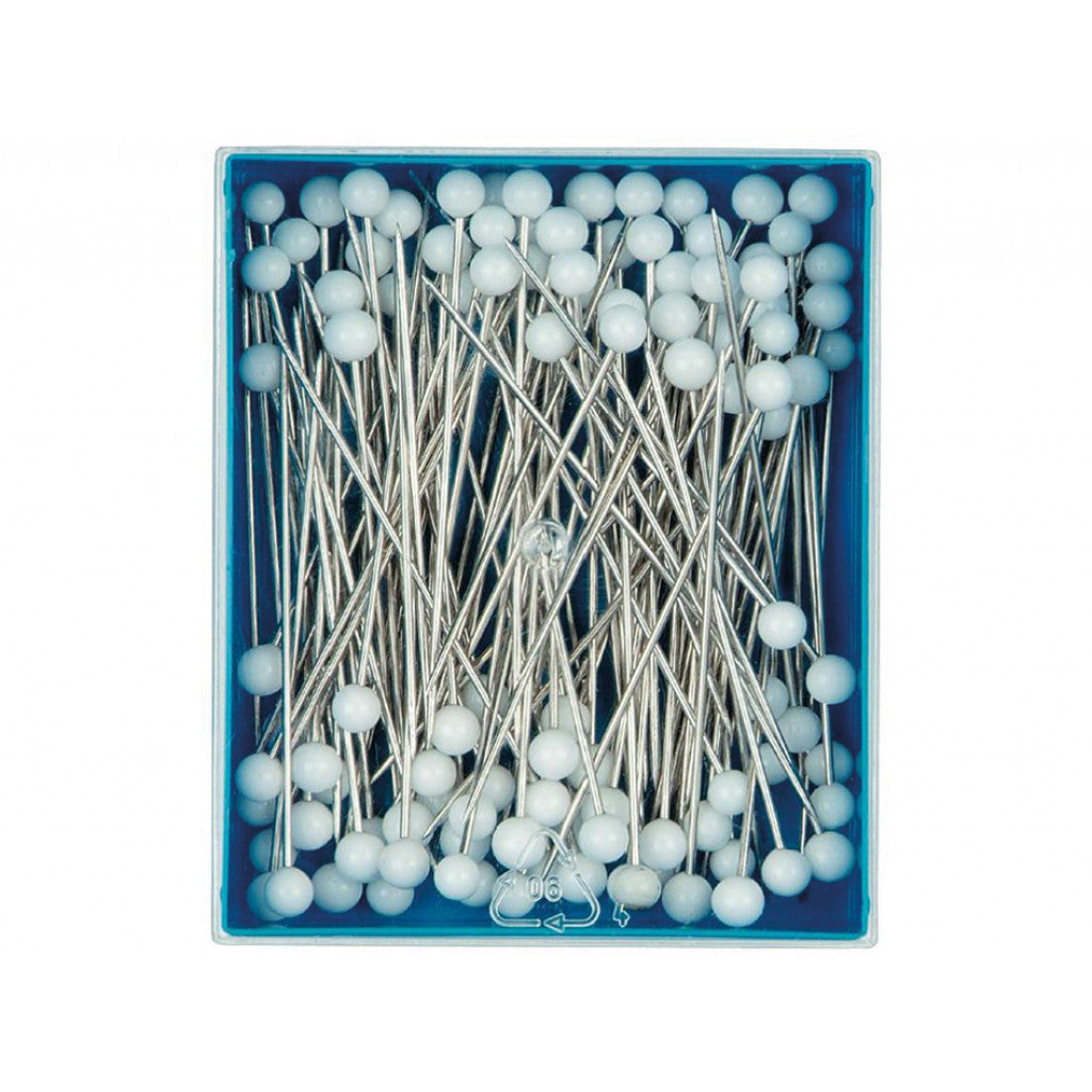 Prym Knappenåler Glasshode No.2/0 48mm 30g - Hvit