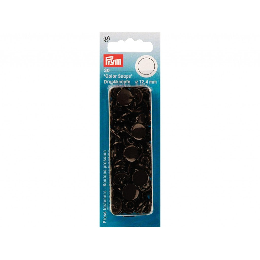 Prym Non-sew Color Snaps - Ø12.4 - Mørk Brun