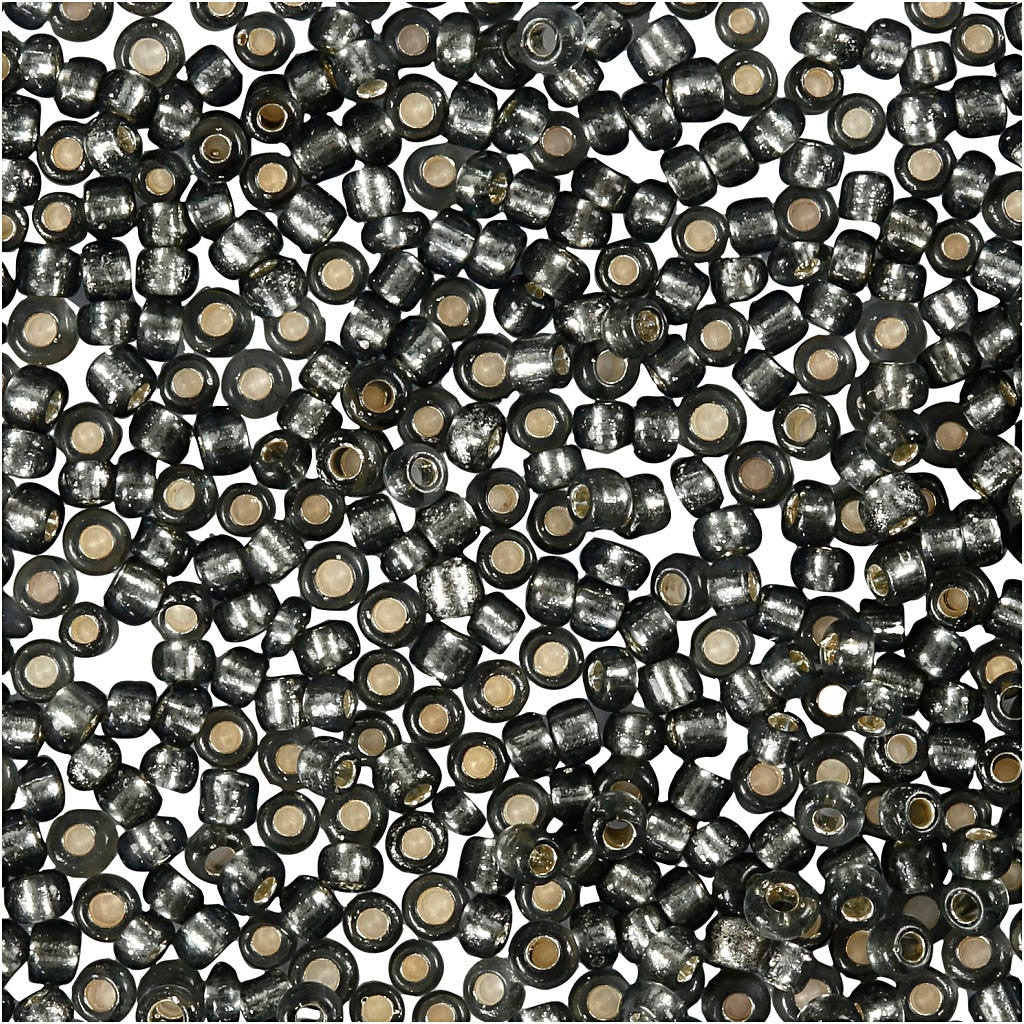 Rocaiperler 1,7 mm, 15/0, 25g - Grågrønn