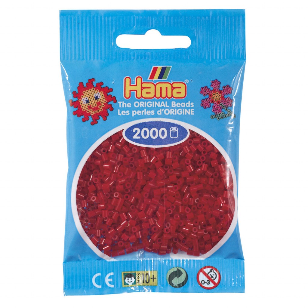 Hama Mini 2000stk - 22 Mørk rød