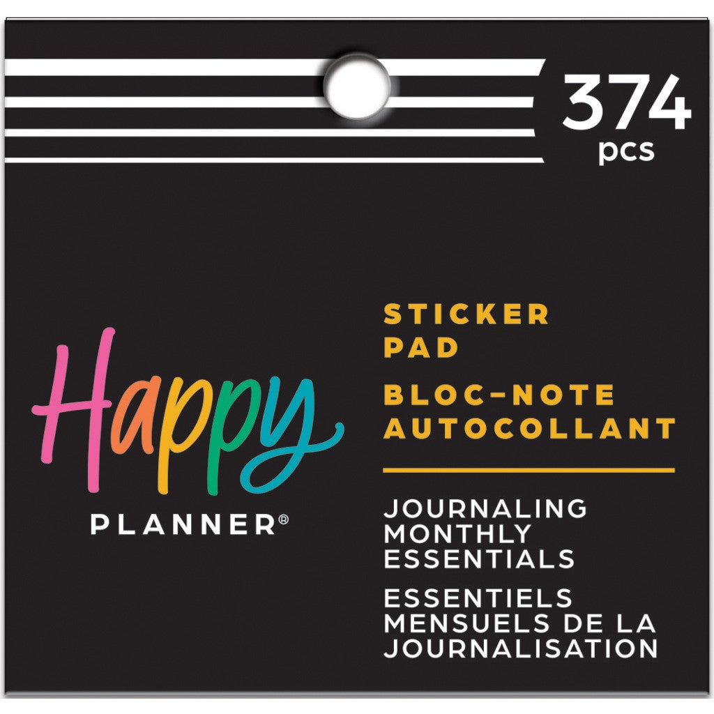Happy Planner Tiny Sticker Pad, 20ark - Journaling Monthly Essentials