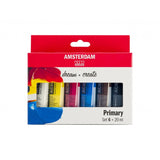 Amsterdam Standard 20ml - Sett 6 ass. Primærfarger - HobbyHimmelen