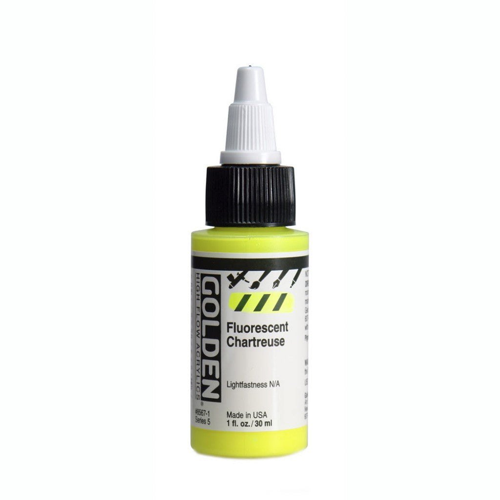 Golden High Flow Acrylics 30ml - Fluorescent Chartreuse
